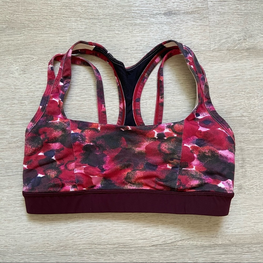 Lululemon Splendour Bra Poppy Petals Berry Rumble - Picture 3 of 11